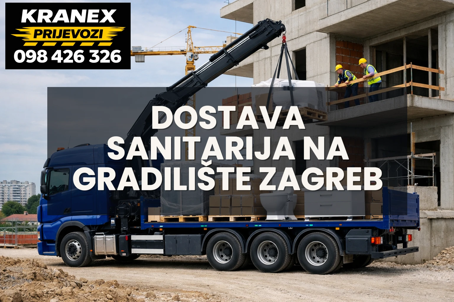 Dostava sanitarija na gradilište Zagreb