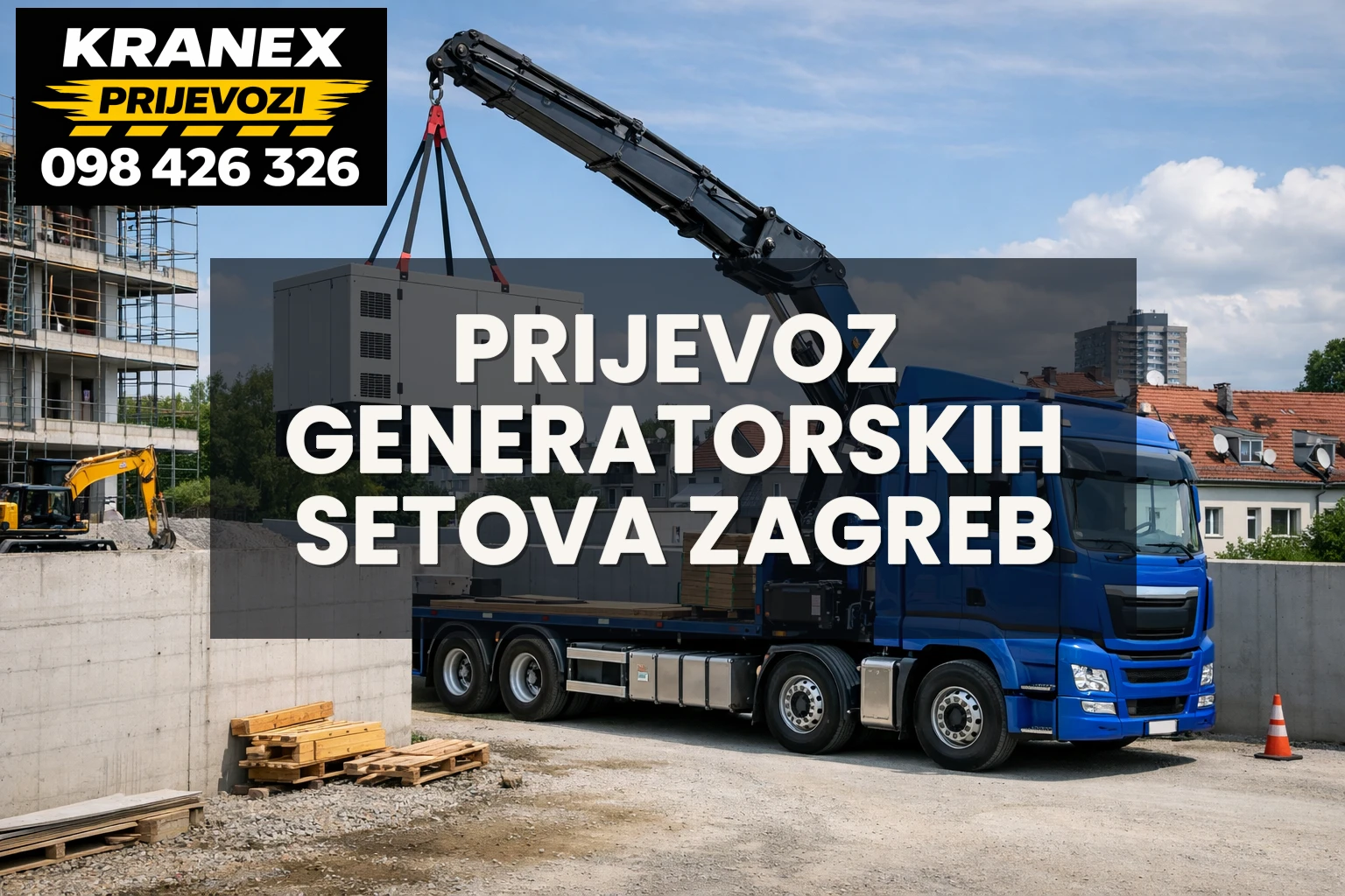 Prijevoz generatorskih setova Zagreb