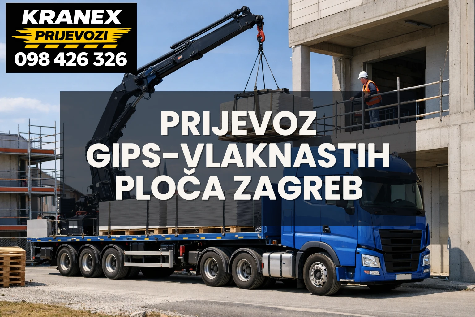 Prijevoz gips-vlaknastih ploča Zagreb