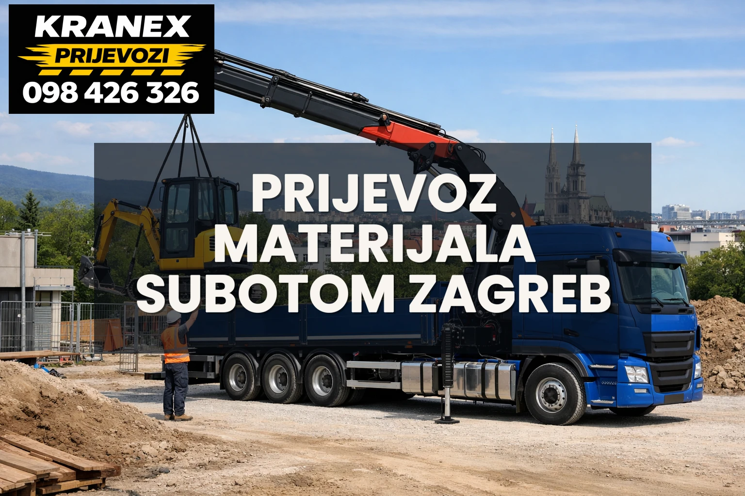 Prijevoz materijala subotom Zagreb