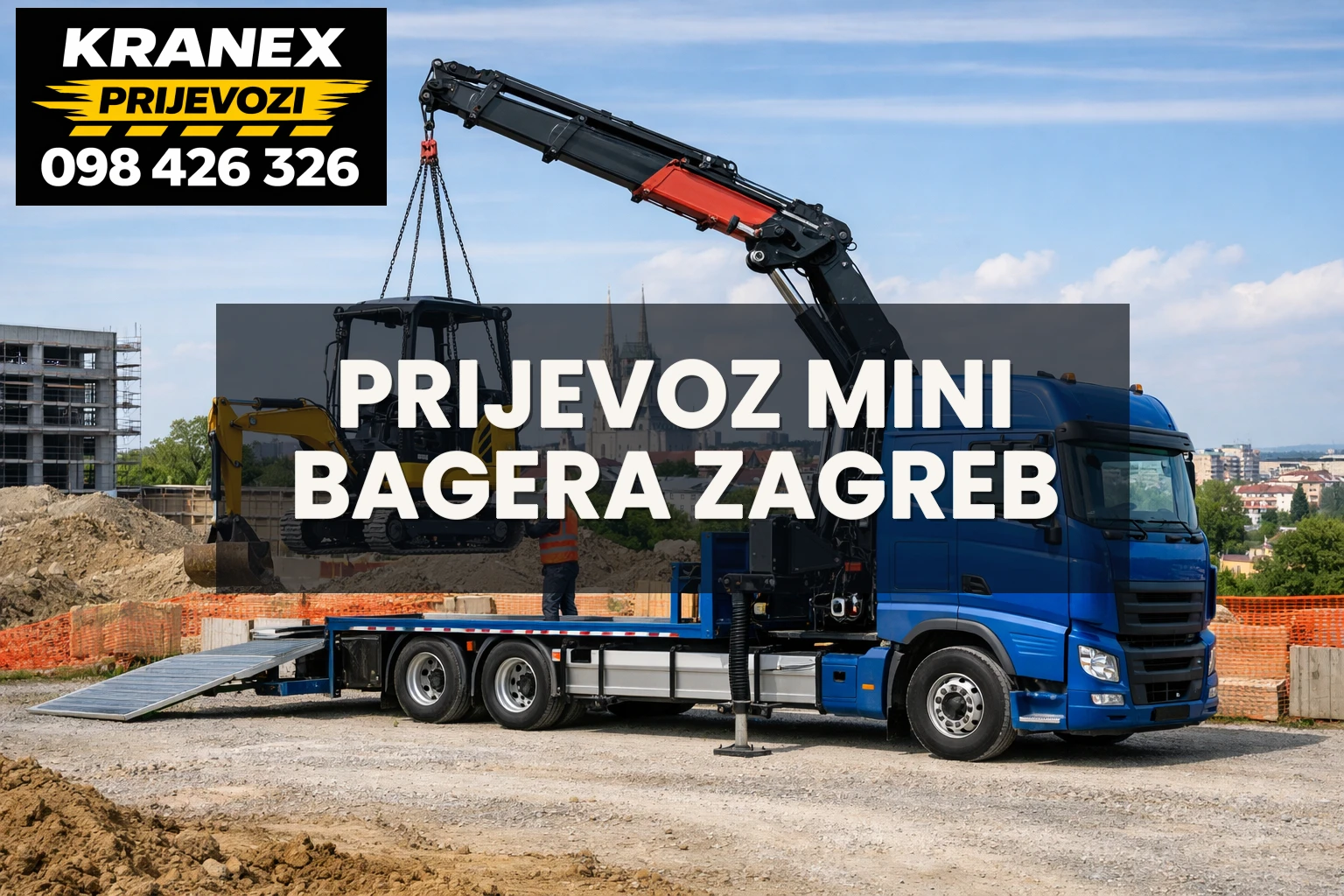 Prijevoz mini bagera Zagreb